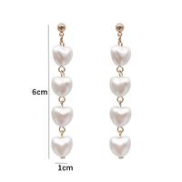 1 Pair Simple Style Classic Style Heart Shape Alloy Drop Earrings main image 2