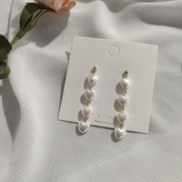 1 Pair Simple Style Classic Style Heart Shape Alloy Drop Earrings main image 4