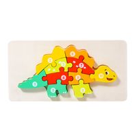 Wooden Animal Traffic Shape Matching 3d Puzzle Children's Educational Toys Wholesale sku image 37
