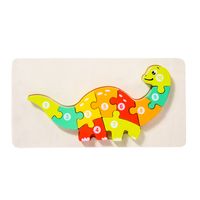 Wooden Animal Traffic Shape Matching 3d Puzzle Children's Educational Toys Wholesale sku image 31