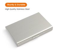 Unisex Solid Color Stainless Steel Buckle Card Holders main image 4