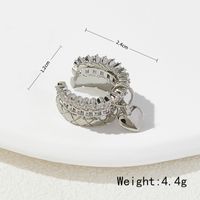 1 Piece Simple Style Korean Style Heart Shape Plating Inlay Copper Zircon Ear Cuffs main image 2