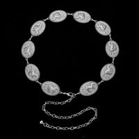 Hip-hop Retro Solid Color Alloy Plating Gold Plated Silver Plated Unisex Waist Chain main image 1