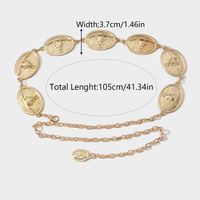 Hip-hop Retro Solid Color Alloy Plating Gold Plated Silver Plated Unisex Waist Chain main image 7