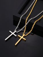 Hip-Hop Cross 304 Stainless Steel Plating Gold Plated Silver Plated Men's Pendant Necklace main image 1