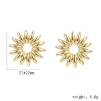 1 Paar Ig-stil Einfacher Stil Blume Überzug Sterling Silber Vergoldet Versilbert Ohrstecker sku image 1