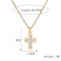 Ig Style Cross Heart Shape Skull Stainless Steel Plating Inlay Shell Zircon Pendant Necklace main image 3