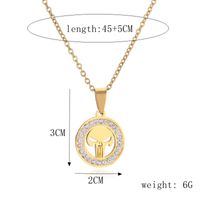 Ig Style Cross Heart Shape Skull Stainless Steel Plating Inlay Shell Zircon Pendant Necklace main image 4