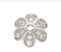 3,3*8mm 3,8*9mm 4,2*11mm Loch 1~1.9mm Kupfer Blume Perlenkappen In Blumenform sku image 2