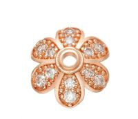 3.3 * 8mm 3.8 * 9mm 4.2 * 11mm Hole 1~1.9mm Copper Flower Flower Shape Bead Caps sku image 3