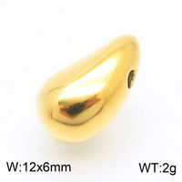 1 Pair Simple Style Water Droplets Plating Stainless Steel 18K Gold Plated Earrings sku image 2