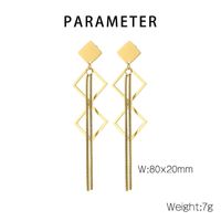 1 Pair IG Style Simple Style Geometric Plating Chain Titanium Steel 18K Gold Plated Drop Earrings main image 2