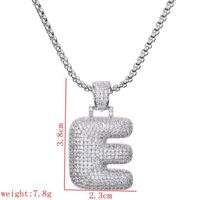 Wholesale Lady Letter 304 Stainless Steel Copper Plating Inlay Zircon Necklace sku image 5
