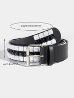 Classic Style Solid Color Pu Leather Unisex Leather Belts sku image 3