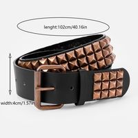 Classic Style Solid Color Pu Leather Unisex Leather Belts sku image 1