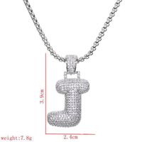 Wholesale Lady Letter 304 Stainless Steel Copper Plating Inlay Zircon Necklace sku image 10