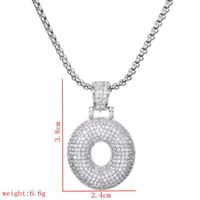 Wholesale Lady Letter 304 Stainless Steel Copper Plating Inlay Zircon Necklace sku image 15