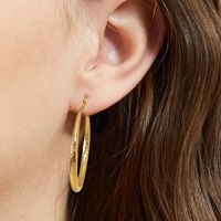 1 Pair Elegant Lady Round Plating Copper Gold Plated Earrings main image 5