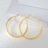 1 Pair Elegant Lady Round Plating Copper Gold Plated Earrings main image 4