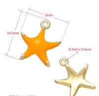 1 Piece Simple Style Star Copper Enamel Jewelry Accessories main image 2
