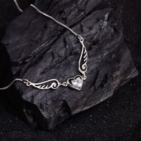 Einfacher Stil Herzform Kupfer Inlay Künstliche Edelsteine Halskette Mit Anhänger main image 5