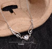 Simple Style Heart Shape Copper Inlay Artificial Gemstones Pendant Necklace main image 2