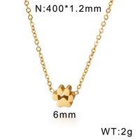 Titanium Steel 18K Gold Plated Simple Style Korean Style Plating Animal Paw Print Bracelets Earrings Necklace sku image 23