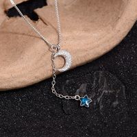 Simple Style Star Moon Copper Pendant Necklace main image 2