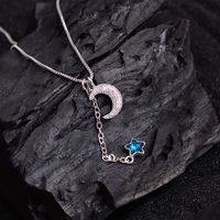 Simple Style Star Moon Copper Pendant Necklace main image 3