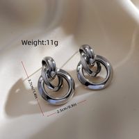 1 Pair Ig Style Simple Style Circle Plating Copper 18k Gold Plated Drop Earrings sku image 2