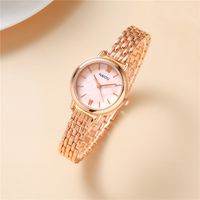 Style Vintage Couleur Unie Quartz Femmes De Montres main image 5