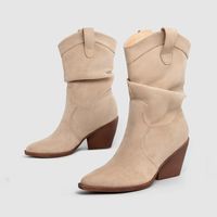 Women's Streetwear Solid Color Point Toe Classic Boots sku image 7