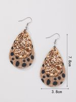 1 Pair Vintage Style Leopard Pu Leather Drop Earrings main image 6