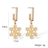 1 Pair Simple Style Commute Solid Color Plating Inlay 304 Stainless Steel Zircon 18K Gold Plated Drop Earrings main image 3