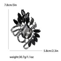 Korean Style Flower Alloy Plating Artificial Crystal Women's Brooches sku image 3