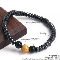 Classic Style Round Stainless Steel Natural Stone Bracelets main image 3