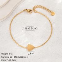 Style Simple Style Classique Traverser Forme De Cœur Couronne Acier Inoxydable 304 Plaqué Or 14K Bracelets En Masse sku image 6