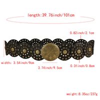 Vintage Style Roman Style British Style Round Pu Leather Women's Woven Belts main image 2
