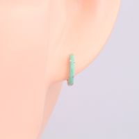 1 Pair Simple Style Round Enamel Plating Sterling Silver White Gold Plated Gold Plated Earrings main image 5