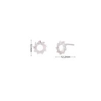 1 Pair Ig Style Sun Plating Sterling Silver White Gold Plated Gold Plated Ear Studs main image 3
