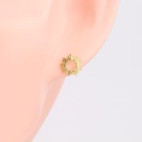 1 Pair Ig Style Sun Plating Sterling Silver White Gold Plated Gold Plated Ear Studs main image 5