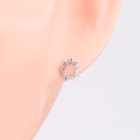 1 Pair Ig Style Sun Plating Sterling Silver White Gold Plated Gold Plated Ear Studs main image 6