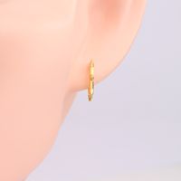 1 Pair Casual Round Plating Sterling Silver Gold Plated Earrings main image 3