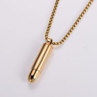 Stainless Steel 18K Gold Plated Simple Style Bullet sku image 2