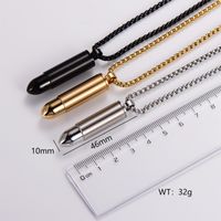 Stainless Steel 18K Gold Plated Simple Style Bullet main image 2