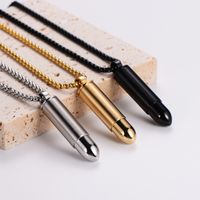 Stainless Steel 18K Gold Plated Simple Style Bullet main image 4