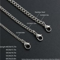 Hip-Hop Simple Style Geometric 304 Stainless Steel Unisex Necklace main image 2