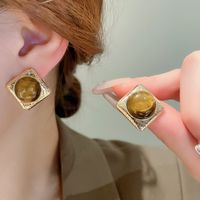 Retro Geometric Resin Irregular Women's Drop Earrings sku image 29