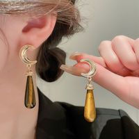 Retro Geometric Resin Irregular Women's Drop Earrings sku image 44