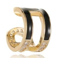 1 Piece Classic Style Geometric Plating Copper Gold Plated Ear Cuffs sku image 1